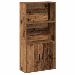 Berkfield Home Durable Bookcase Old Wood 60x24x120 cm Engineered Wood in Brown - Size: 60 x 24 x 120 cm - thumbnail 3
