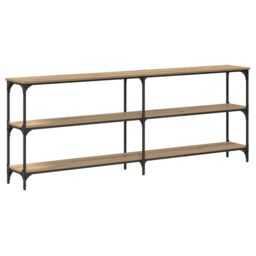 Berkfield Home Console Table Artisan Oak 200x29x75 cm Engineered Wood in Brown - Size: 200 x 29 x 75 cm - thumbnail 6