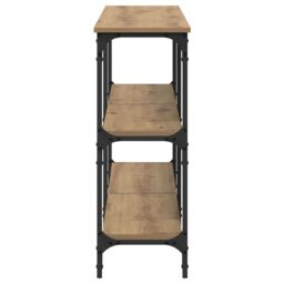 Berkfield Home Console Table Artisan Oak 200x29x75 cm Engineered Wood in Brown - Size: 200 x 29 x 75 cm - thumbnail 5