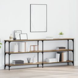 Berkfield Home Console Table Artisan Oak 200x29x75 cm Engineered Wood in Brown - Size: 200 x 29 x 75 cm - thumbnail 1