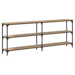 Berkfield Home Console Table Artisan Oak 200x29x75 cm Engineered Wood in Brown - Size: 200 x 29 x 75 cm - thumbnail 2