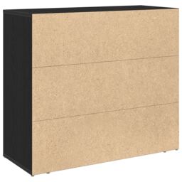Berkfield Home Sideboard Black Oak 80x33x70 cm Engineered Wood - Size: 80 x 33 x 70 cm - thumbnail 6