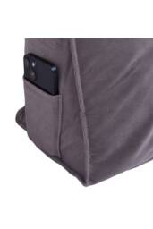 Living and Home Washable Headboard Wedge Pillow with Storage Pocket in Grey - Size: Large - thumbnail 5