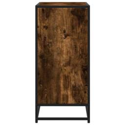 Berkfield Home Sideboard Smoked Oak 68x35x76 cm Engineered Wood & Metal in Brown - Size: 68 x 35 x 76 cm - thumbnail 5