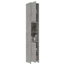 Berkfield Home Bathroom Cabinet Concrete Grey 30x30x183.5 cm Engineered Wood - thumbnail 4