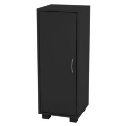 EONLION 1-Door Wood Corner Cabinet - Hallway Living Room Storage in White - thumbnail 3