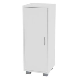 EONLION 1-Door Wood Corner Cabinet - Hallway Living Room Storage in White - thumbnail 5