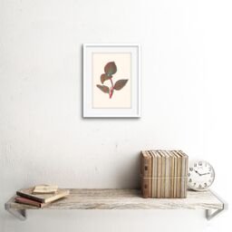 "Artery8 Wall Art Print Primary Coloured Exotic Flora Art Black Framed 9x7 inch in White - Size: W7"" x H9""" - thumbnail 2