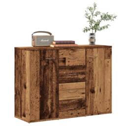 Berkfield Home Sideboard Old Wood 88x30x64 cm Engineered Wood in Brown - Size: 88 x 30 x 64 cm - thumbnail 2