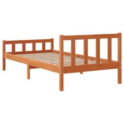 Berkfield Home Beautiful Bed Frame with Headboard Wax Brown 75x190 cm Small Sing - Size: Small Single - thumbnail 6