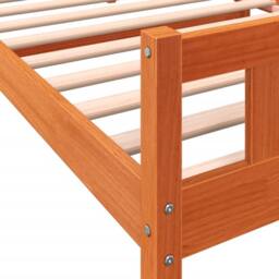 Berkfield Home Beautiful Bed Frame with Headboard Wax Brown 75x190 cm Small Sing - Size: Small Single - thumbnail 7