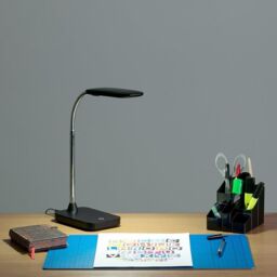ValueLights Polaris Adjustable Black Table Lamp Dimmable - thumbnail 5