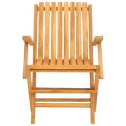 Berkfield Home Folding Garden Chairs 2 pcs 61x67x90 cm Solid Wood Teak in Brown - Size: 61 x 67 x 90 cm - thumbnail 4
