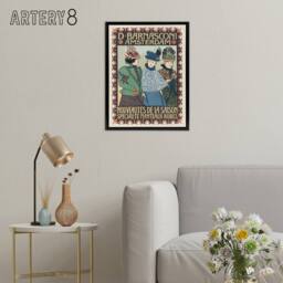 "Artery8 Barnasconi Clothes Advert Framed Canvas Wall Art Print Georg van Caspel - Size: W12"" x H16""" - thumbnail 3
