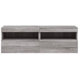 Berkfield Home TV Wall Cabinets with LED Lights 2 pcs Grey Sonoma 60x30x40 cm - Size: 60 x 30 x 40 cm - thumbnail 9