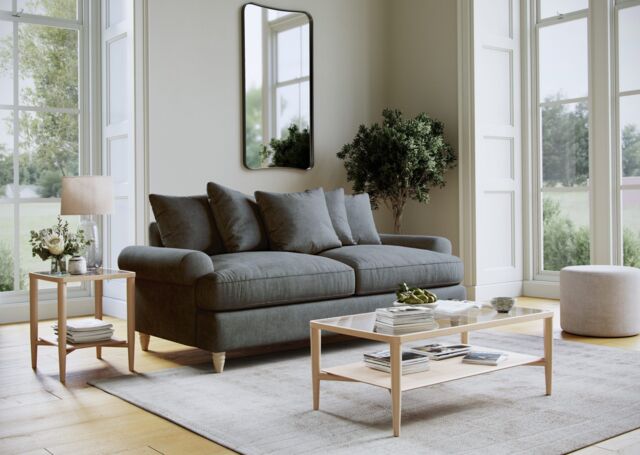 The Great Sofa Company Beatrice Large Sofa Faro Slate in Grey