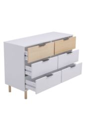 Living and Home Contemporary Wooden Storage Cabinet in White - thumbnail 3