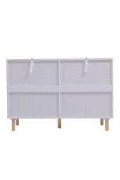 Living and Home Contemporary Wooden Storage Cabinet in White - thumbnail 4