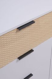 Living and Home Contemporary Wooden Storage Cabinet in White - thumbnail 5
