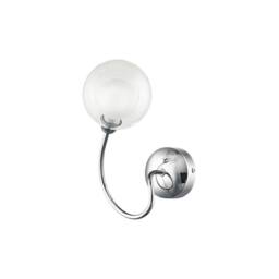 Netlighting BLOG Wall Lamp with Glass Shades Chrome 18x24x15cm in Grey - Size: 18 x 24 x 15 cm