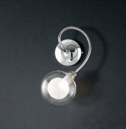 Netlighting BLOG Wall Lamp with Glass Shades Chrome 18x24x15cm in Grey - Size: 18 x 24 x 15 cm - thumbnail 2