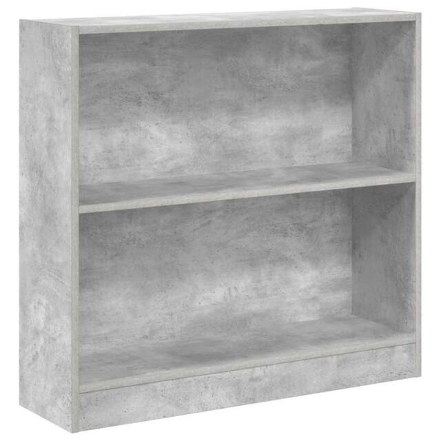 Berkfield Home Bookshelf Concrete Grey 80x24x75 cm Engineered Wood - Size: 80 x 24 x 75 cm - image 1