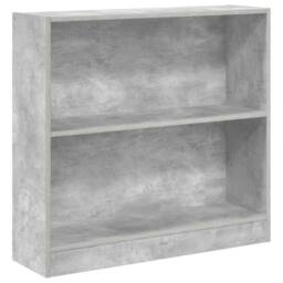 Berkfield Home Bookshelf Concrete Grey 80x24x75 cm Engineered Wood - Size: 80 x 24 x 75 cm - thumbnail 1
