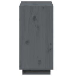 Berkfield Home Book Cabinet Grey 60x35x71 cm Solid Wood Pine - Size: 60 x 35 x 71 cm - thumbnail 6