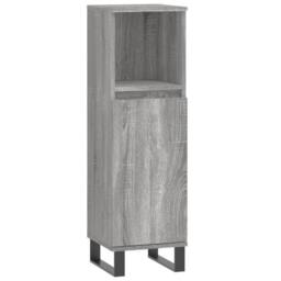 Berkfield Home 3 Piece Bathroom Furniture Set Grey Sonoma Engineered Wood - thumbnail 7