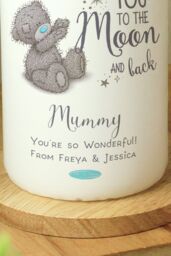 Personalised Memento Company Women's Personalised Me to You 'Love You to the Moon & Back' Pillar Candle in Off-White - thumbnail 3