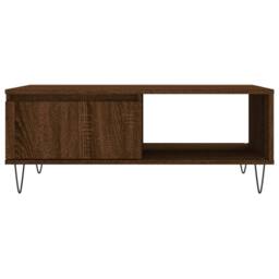 Berkfield Home Decorative Coffee Table Brown Oak 90x60x35 cm Engineered Wood - Size: 90 x 60 x 35 cm - thumbnail 5