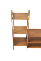 Living and Home 162CM Bamboo Clothes Garment Rack with Storage Shelves Bedroom Classic Style in Brown - thumbnail 6