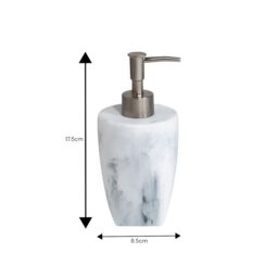 Showerdrape Octavia Grey Marble & Chrome 3 Piece Bathroom Accessory Set in White - thumbnail 5