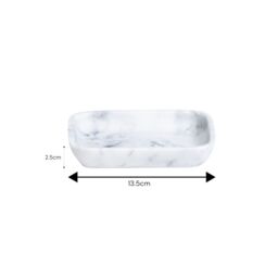 Showerdrape Octavia Grey Marble & Chrome 3 Piece Bathroom Accessory Set in White - thumbnail 6