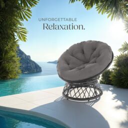 tectake Garden Chair Gargano in Black - Size: 4 Person - thumbnail 8