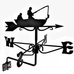 Buttercup Farm Mini Fisherman Weathervane - Steel - L38 x W38 x H43 cm - Black - thumbnail 2