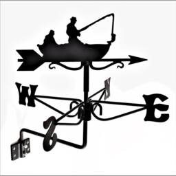 Buttercup Farm Mini Fisherman Weathervane - Steel - L38 x W38 x H43 cm - Black - thumbnail 1