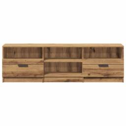 Berkfield Home TV Cabinet Artisan Oak 150x33.5x45 cm Engineered Wood in Brown - thumbnail 4