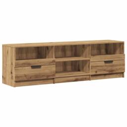 Berkfield Home TV Cabinet Artisan Oak 150x33.5x45 cm Engineered Wood in Brown - thumbnail 2