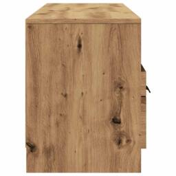 Berkfield Home TV Cabinet Artisan Oak 150x33.5x45 cm Engineered Wood in Brown - thumbnail 5