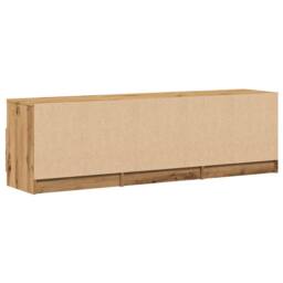 Berkfield Home TV Cabinet Artisan Oak 150x33.5x45 cm Engineered Wood in Brown - thumbnail 6