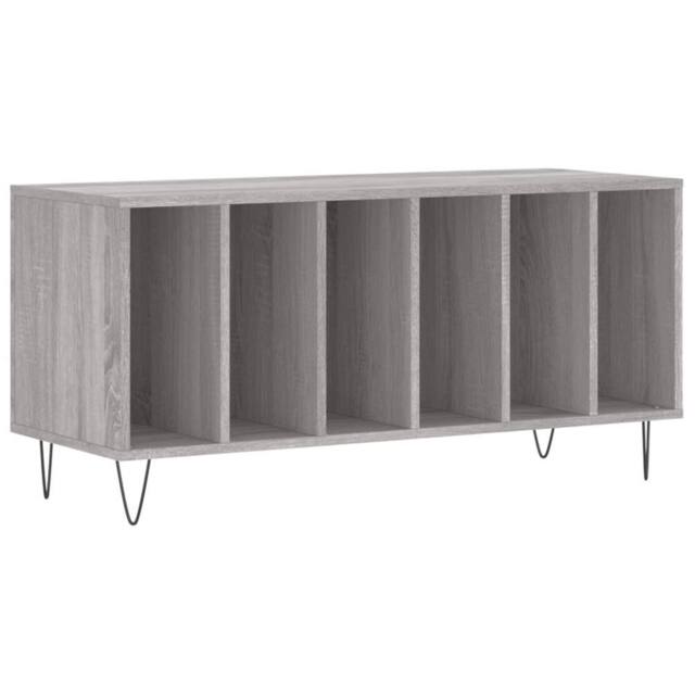Berkfield Home Record Cabinet Grey Sonoma 100x38x48 cm Engineered Wood - Size: 100 x 38 x 48 cm - image 1