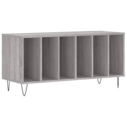 Berkfield Home Record Cabinet Grey Sonoma 100x38x48 cm Engineered Wood - Size: 100 x 38 x 48 cm