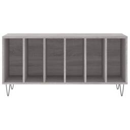 Berkfield Home Record Cabinet Grey Sonoma 100x38x48 cm Engineered Wood - Size: 100 x 38 x 48 cm - thumbnail 4