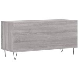 Berkfield Home Record Cabinet Grey Sonoma 100x38x48 cm Engineered Wood - Size: 100 x 38 x 48 cm - thumbnail 6