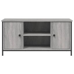Berkfield Home TV Cabinet Grey Sonoma 100x40x50 cm Engineered Wood - Size: 100 x 40 x 50 cm - thumbnail 6