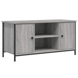 Berkfield Home TV Cabinet Grey Sonoma 100x40x50 cm Engineered Wood - Size: 100 x 40 x 50 cm - thumbnail 2