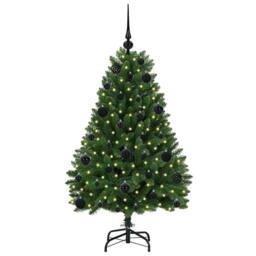 Berkfield Home Artificial Christmas Tree with Stand Green 120 cm PVC & Metal - thumbnail 3