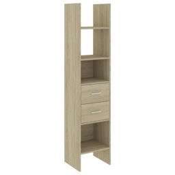 Berkfield Home Book Cabinet Sonoma Oak 40x35x180 cm Engineered Wood in Brown - Size: 40 x 35 x 180 cm - thumbnail 2