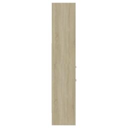 Berkfield Home Book Cabinet Sonoma Oak 40x35x180 cm Engineered Wood in Brown - Size: 40 x 35 x 180 cm - thumbnail 5